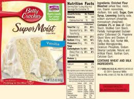 Betty crocker store cake mix ingredients