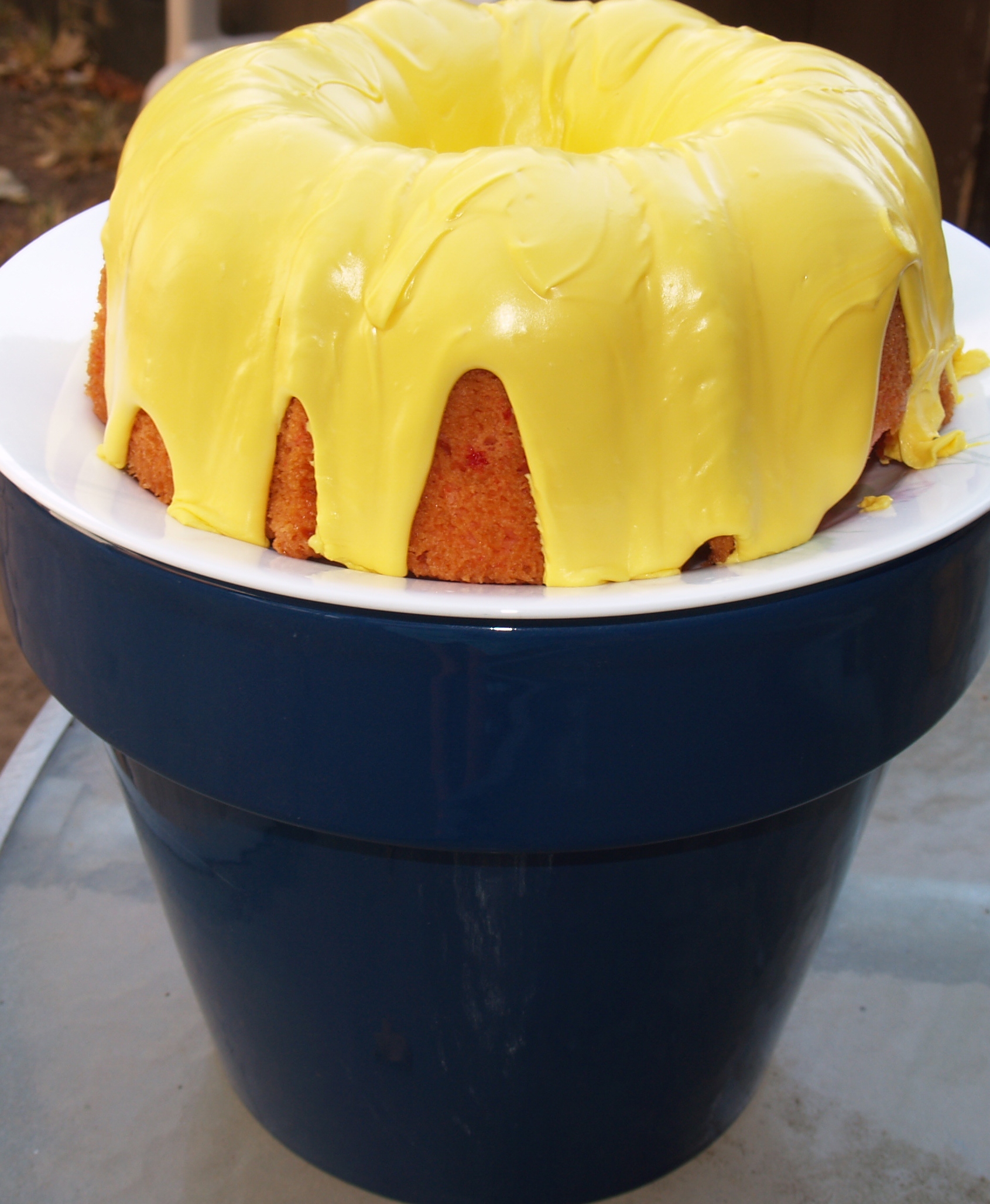 Strawberry Bundt Cake with Lemon Icing from Kelli's Kitchen