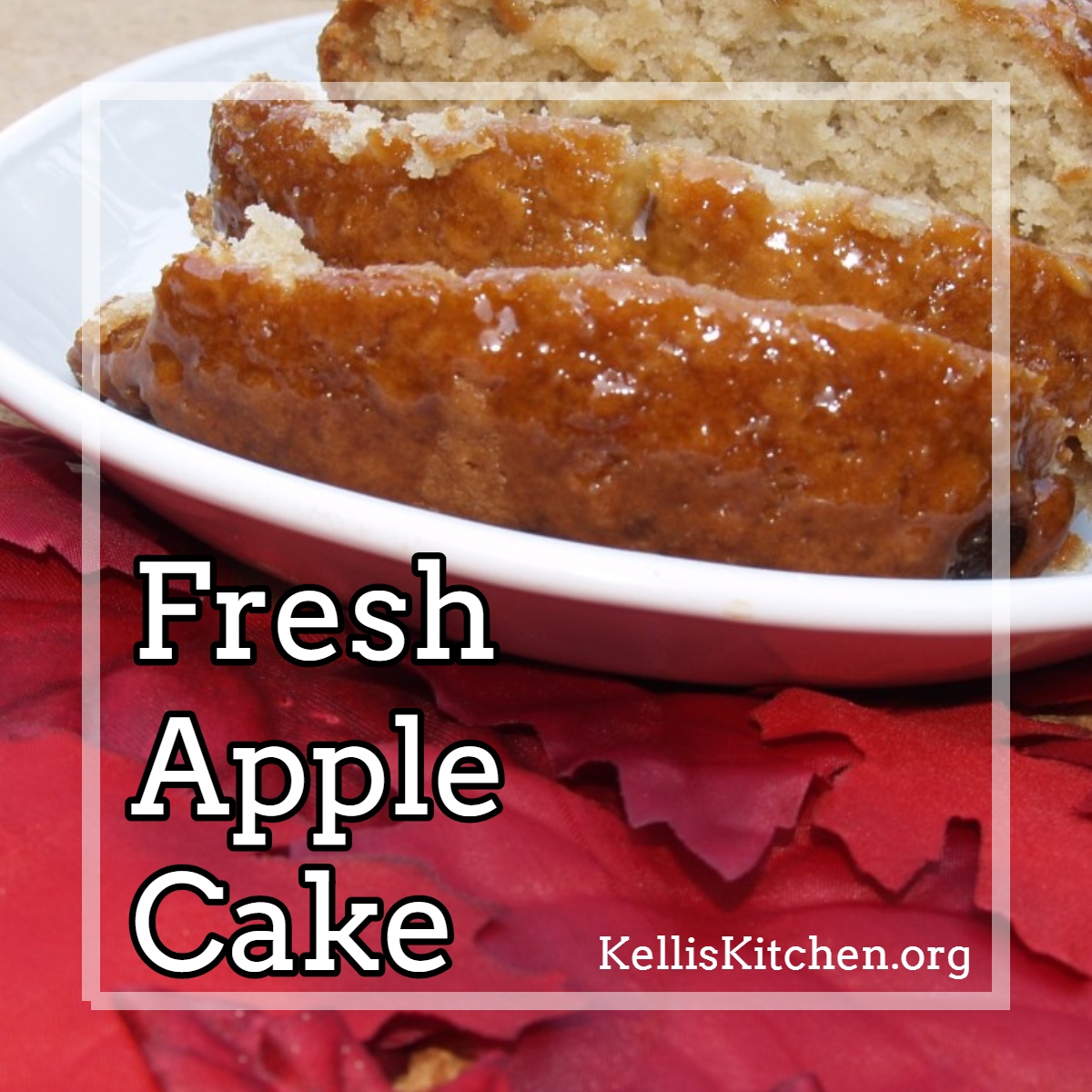 fresh apple cake + glaze - Adoring Kitchen