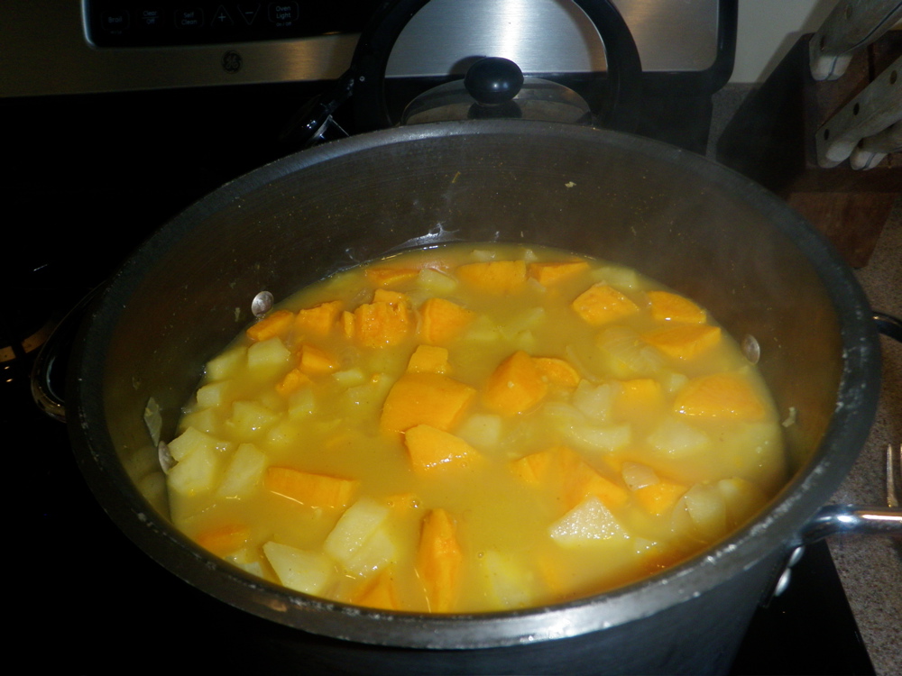 Curried Sweet Potato-Apple Soup