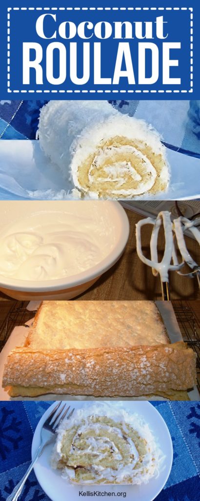 Coconut Roulade with Rum Buttercream