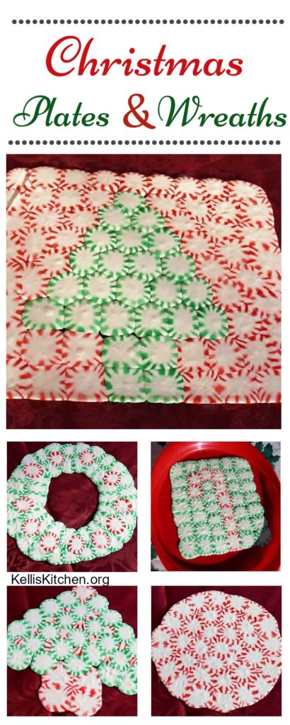 CHRISTMAS CANDY PLATES AND WREATHS