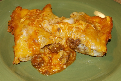 Cheesy Beef Enchiladas