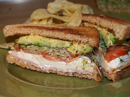 Avocado, Cream Cheese, and Tomato Toasty