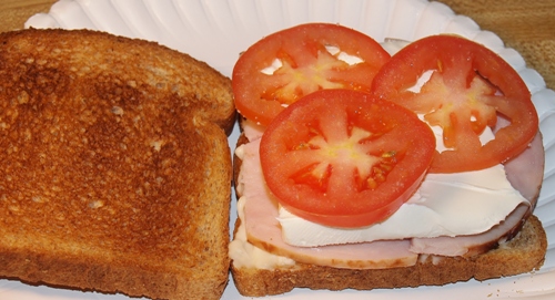 Avocado, Cream Cheese, and Tomato Toasty