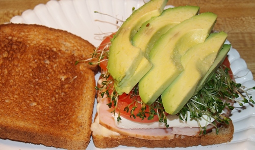 Avocado, Cream Cheese, and Tomato Toasty