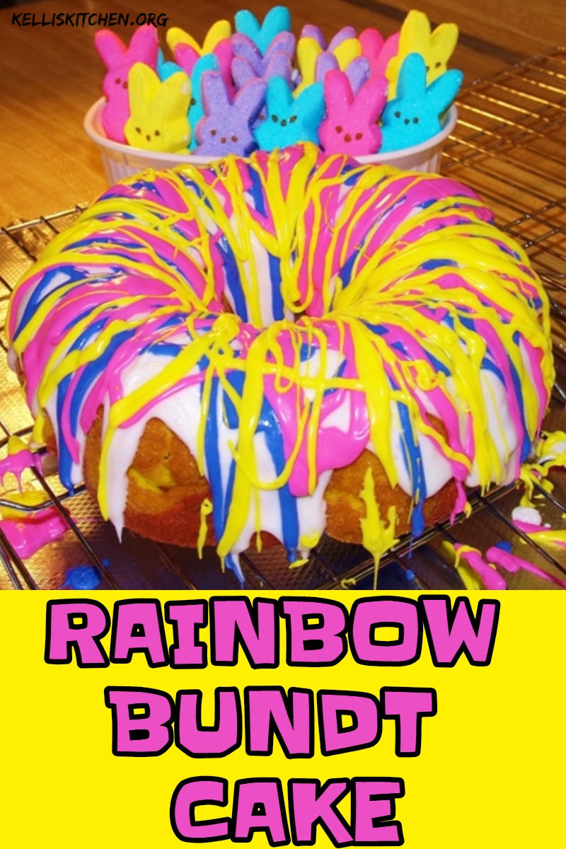 RAINBOW BUNDT CAKE via @KitchenKelli