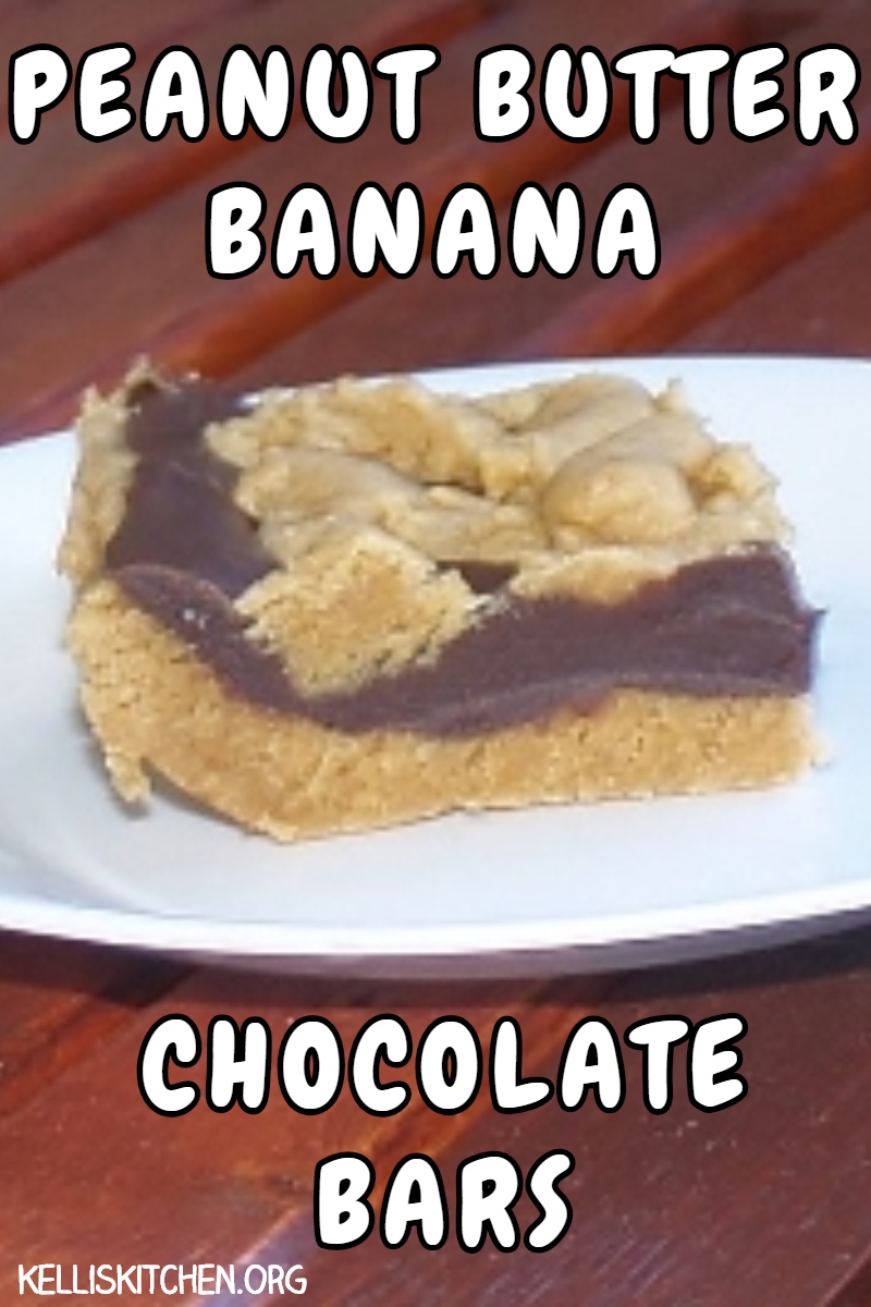 PEANUT BUTTER BANANA CHOCOLATE BARS via @KitchenKelli