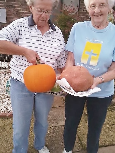 pumpkin and sweet potato with mom and peggy