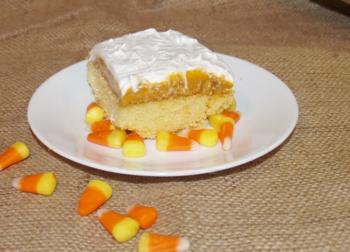 Pumpkin Pudding Poke Cake from Kelli's Kitchen