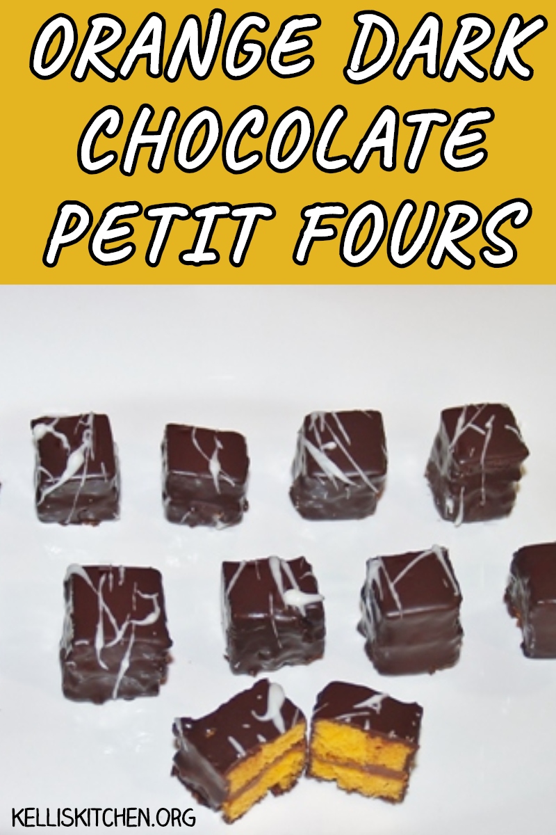 ORANGE DARK CHOCOLATE PETIT FOURS via @KitchenKelli
