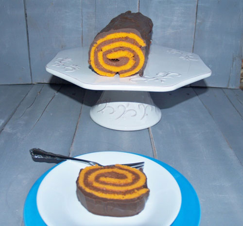 Orange Dark Chocolate Cake Roll/Kelli’s Kitchen