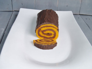 Orange Dark Chocolate Cake Roll