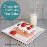 Strawberry Chocolate Poke Cake