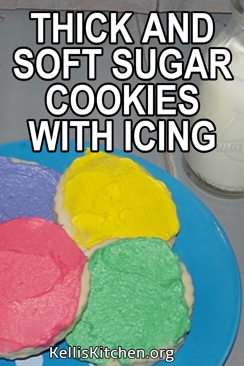 THICK AND SOFT SUGAR COOKIES WITH ICING via @KitchenKelli