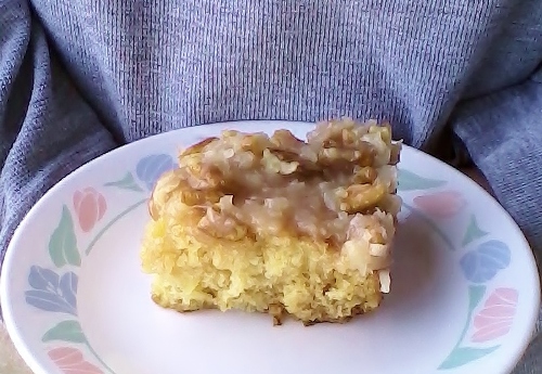 Pineapple Cake with Coconut Pecan Icing – Kelli’s Kitchen