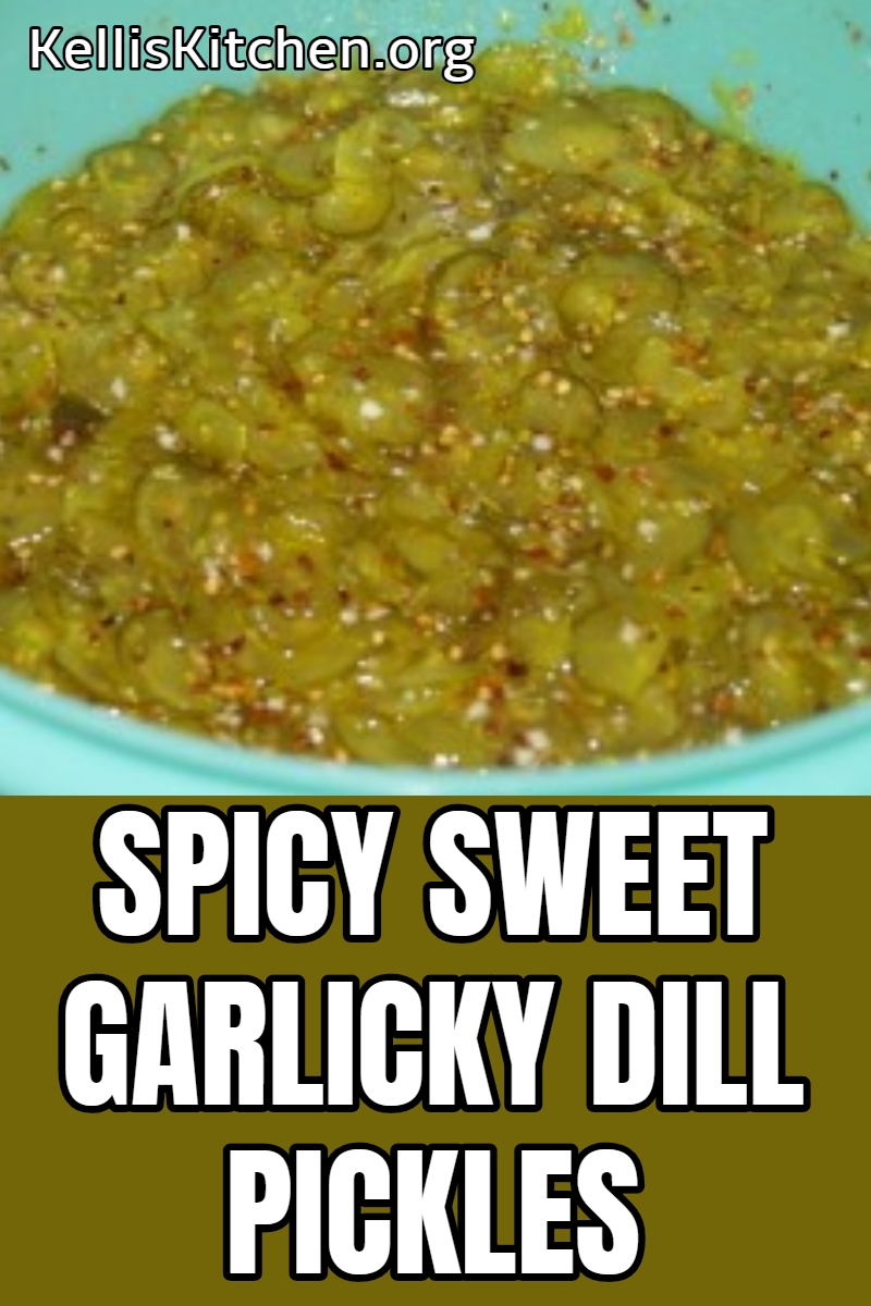 SPICY SWEET GARLICKY DILL PICKLES via @KitchenKelli