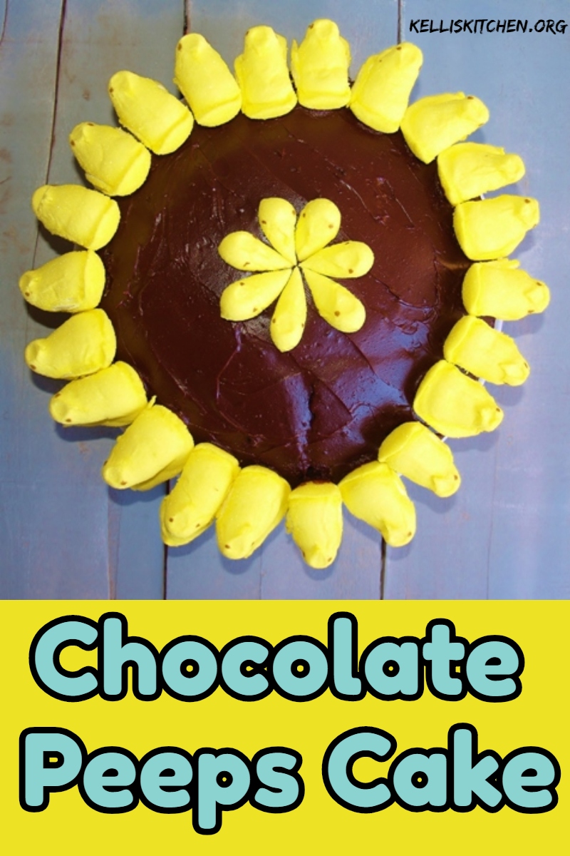 Chocolate Peeps Cake via @KitchenKelli