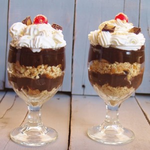 Dark Chocolate Peanut Butter Pudding Trifle - Kellis Kitchen