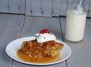 Bread Pudding with Butterscotch Caramel Sauce