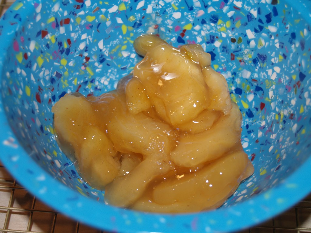 Apple Fritters - Apple filling in bowl