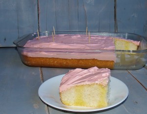 Strawberry Lemon Poke Cake