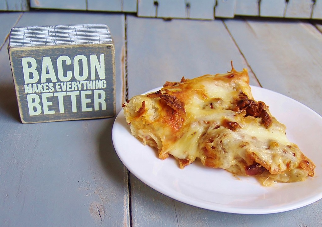 Bacon & Buffalo Mozzarella Pizza #baconmonth – Kellis Kitchen