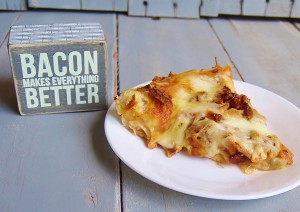 Bacon & Buffalo Mozzarella Pizza #baconmonth