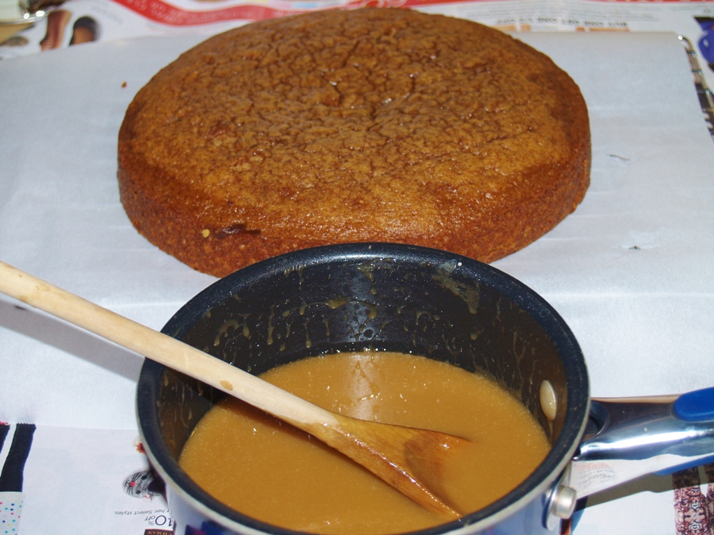 Prune Cake with Caramel Coffee Glaze