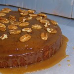 Prune Cake with Caramel Coffee Glaze