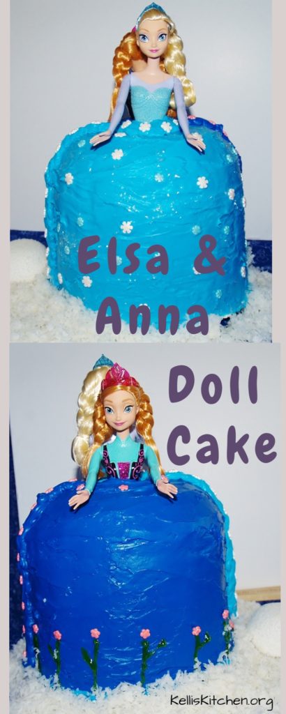 Elsa and Anna Doll Cake