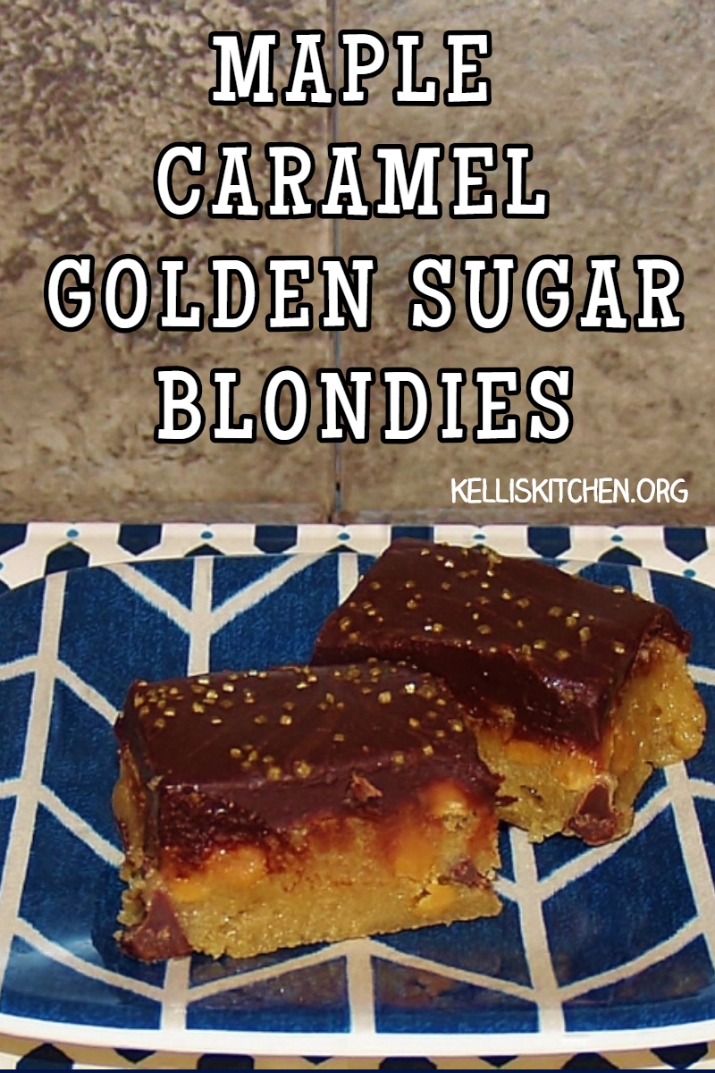 MAPLE CARAMEL GOLDEN SUGAR BLONDIES via @KitchenKelli