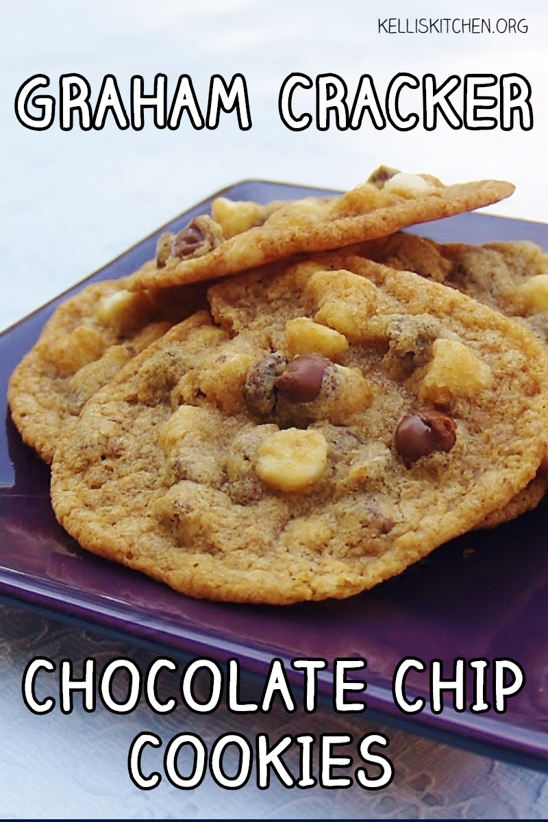 GRAHAM CRACKER CHOCOLATE CHIP COOKIES  via @KitchenKelli
