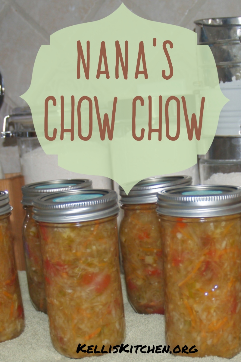 Nana's Chow Chow Recipe: This is my nana's chow chow recipe. It is perfect for beans, hot dogs, eggs and just about any meat dish you could want to make! via @KitchenKelli