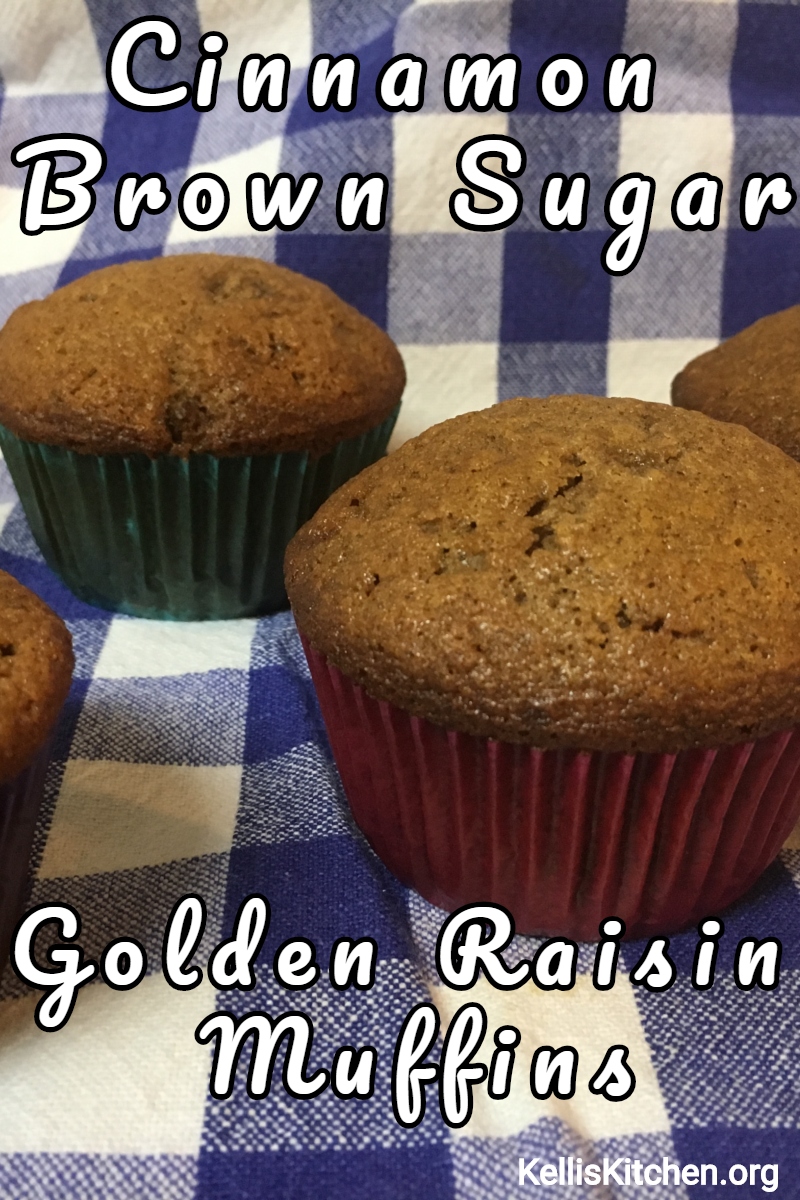 Cinnamon Brown Sugar and Golden Raisin Muffins via @KitchenKelli