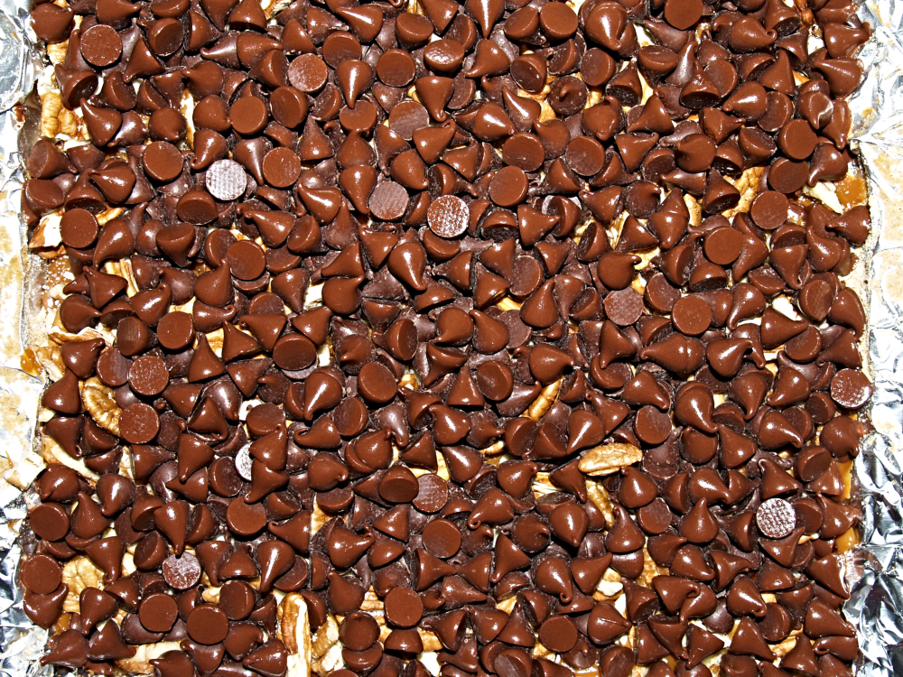 Chocolate Salted Caramel Pecan Oatmeal Bars