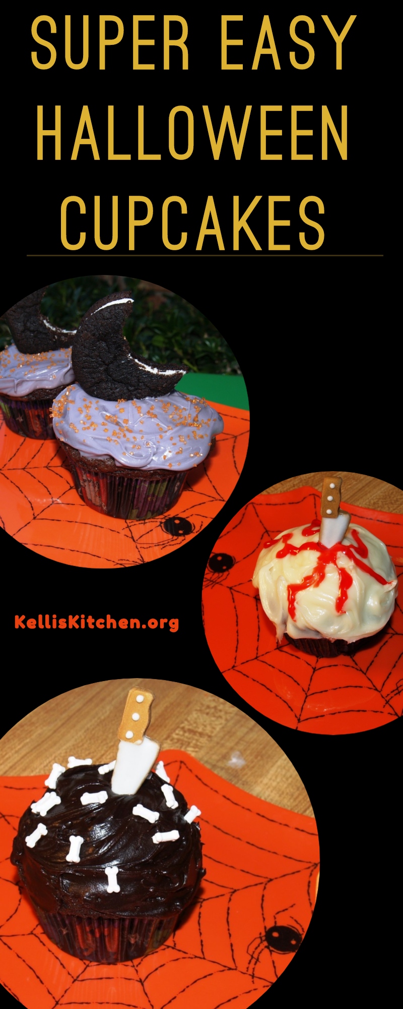 SUPER EASY HALLOWEEN CUPCAKES via @KitchenKelli